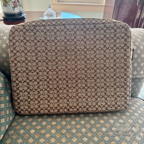Coach Brown and Tan Laptop Bag - Picture 2 of 6